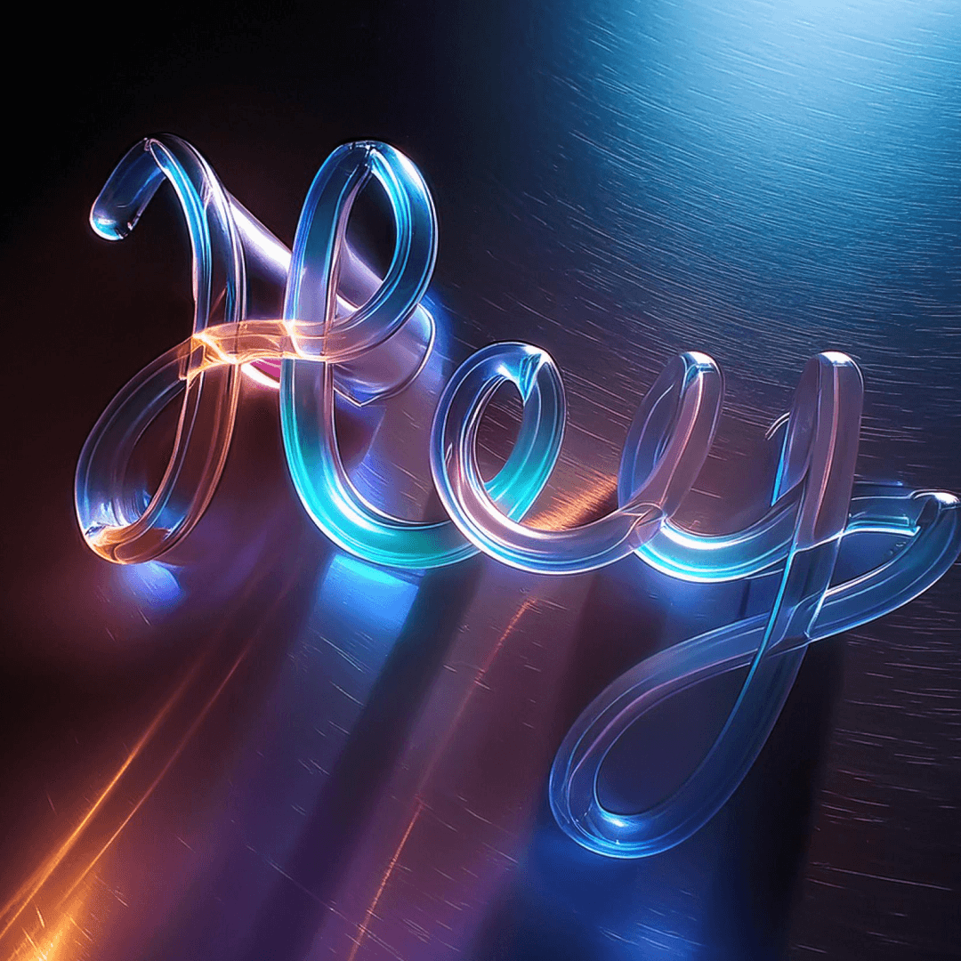 HEY written out using AI