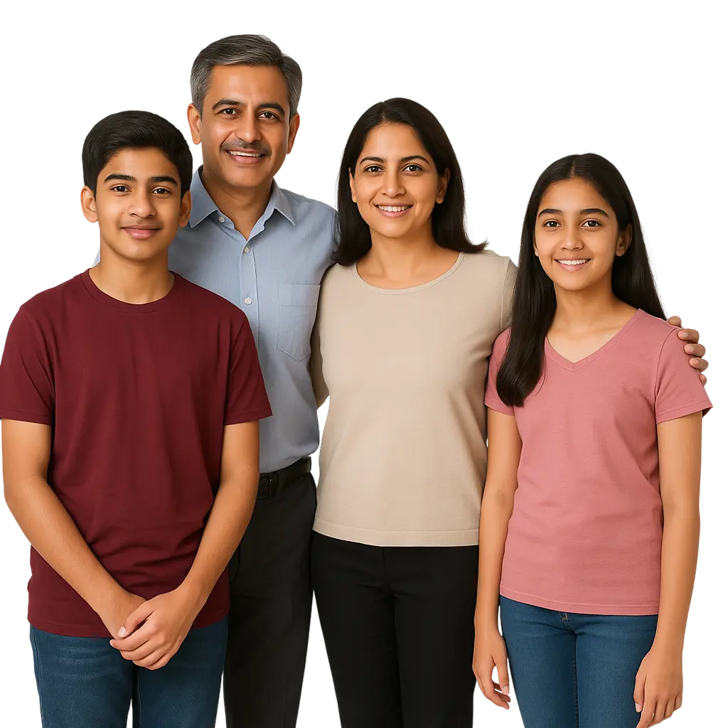 An excited family ready to try escape games