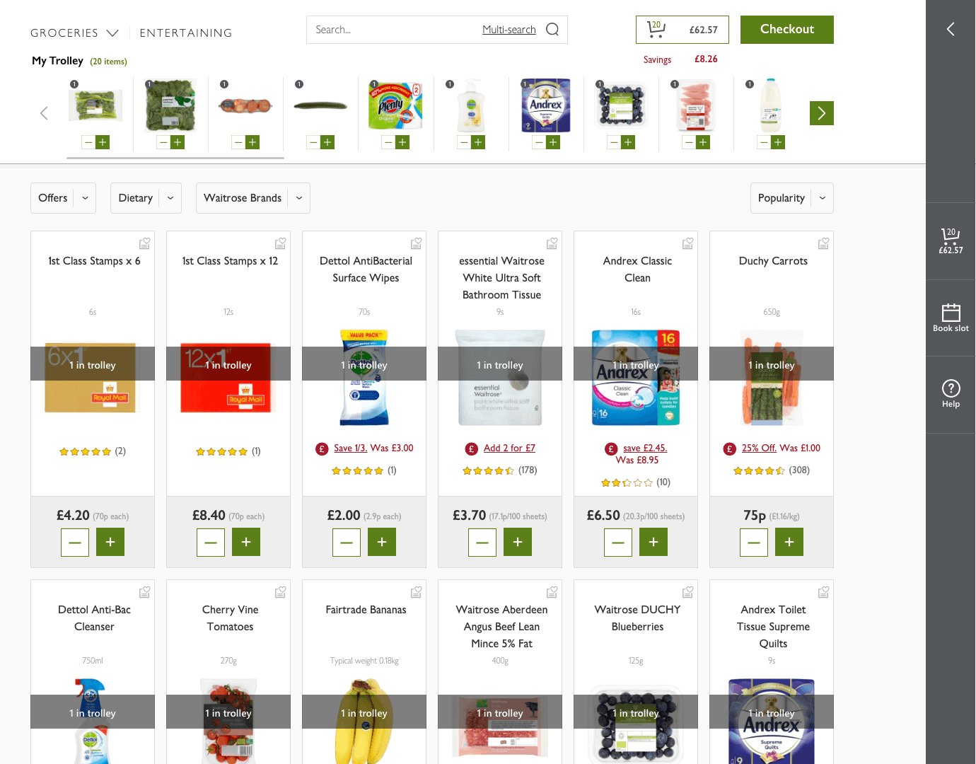 Waitrose – mini-trolley experimentation