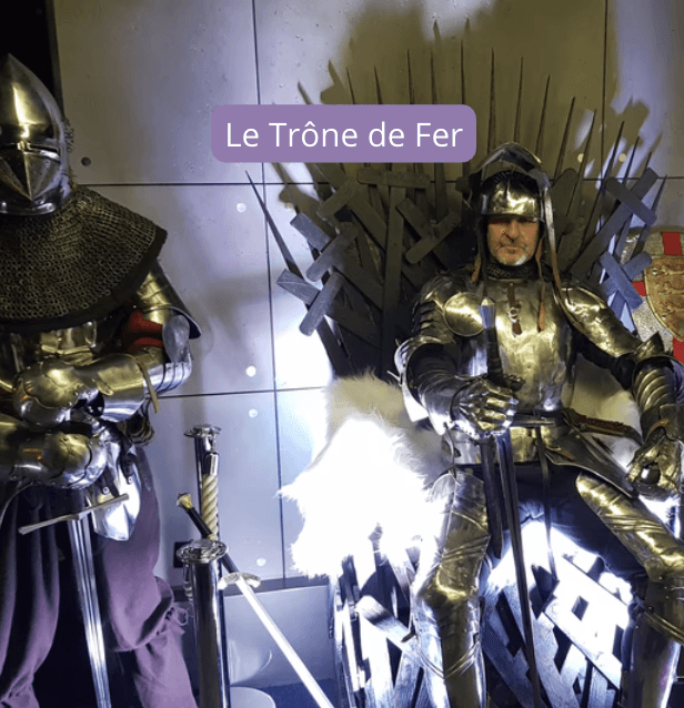 Décor animation et scénographie immersive trône de fer de Game of thrones pour soirée d’entreprise à Bordeaux