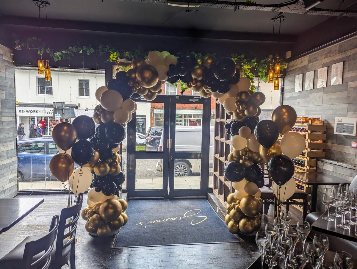 Unique sculptural balloon piece for a corporate event