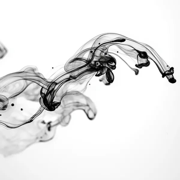 Abstrakte Darstellung. Schwarze Tinte in Wasser