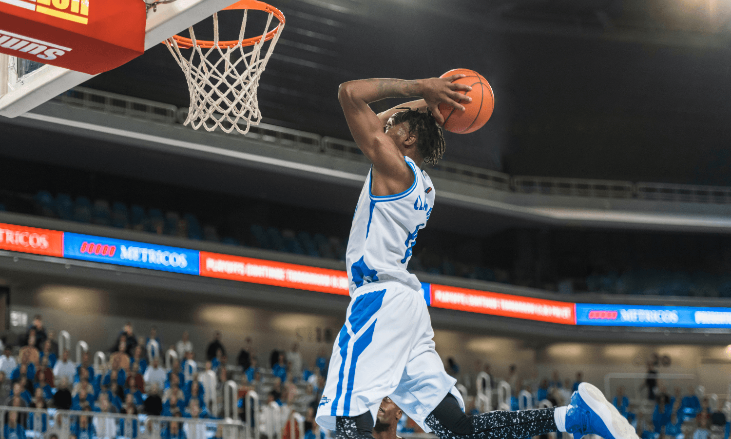 Man playing basketball