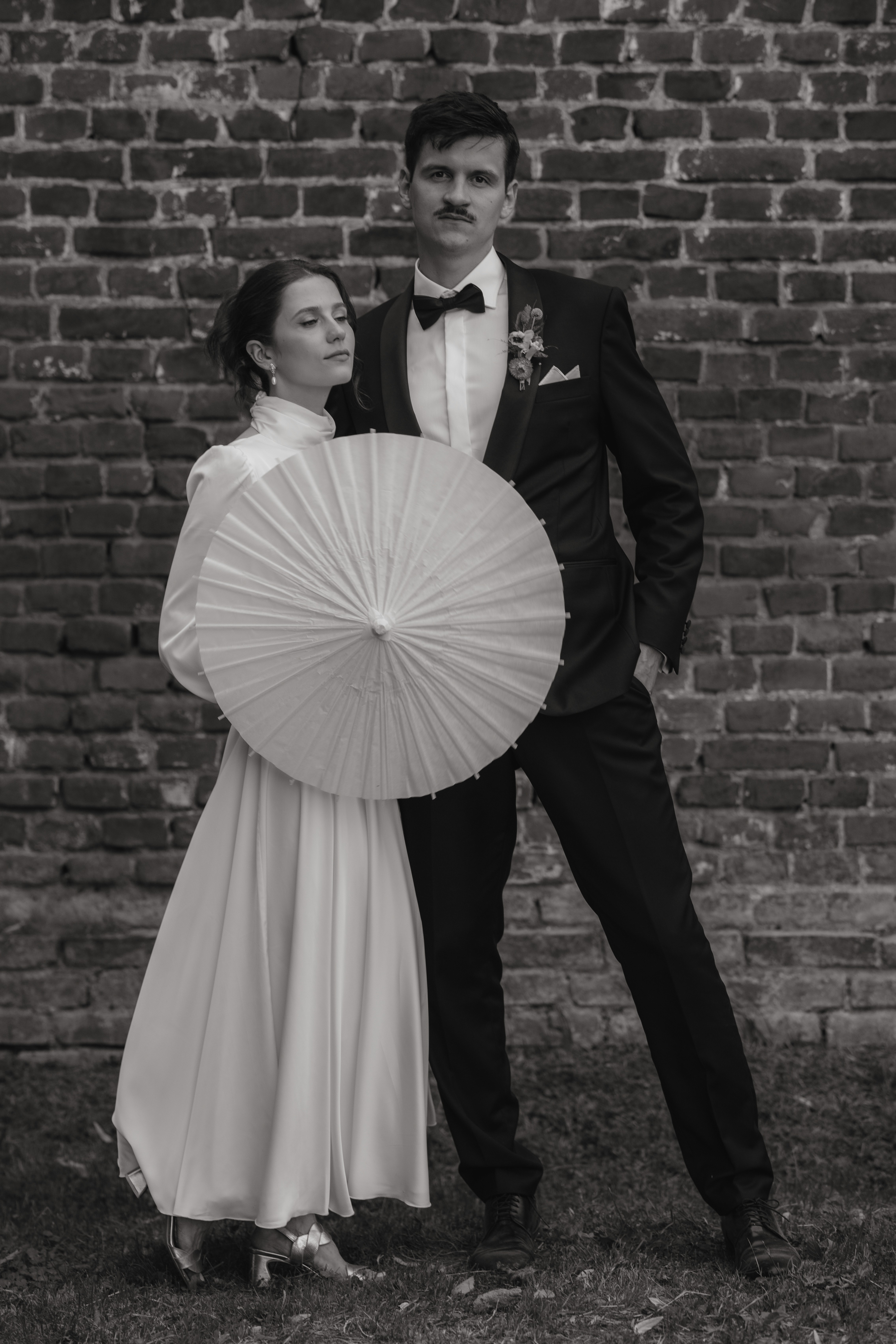 Wedding Couple Barn Umbrella
