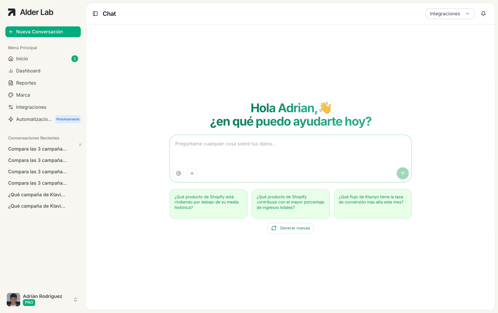 An image of Dreelio's dashboard