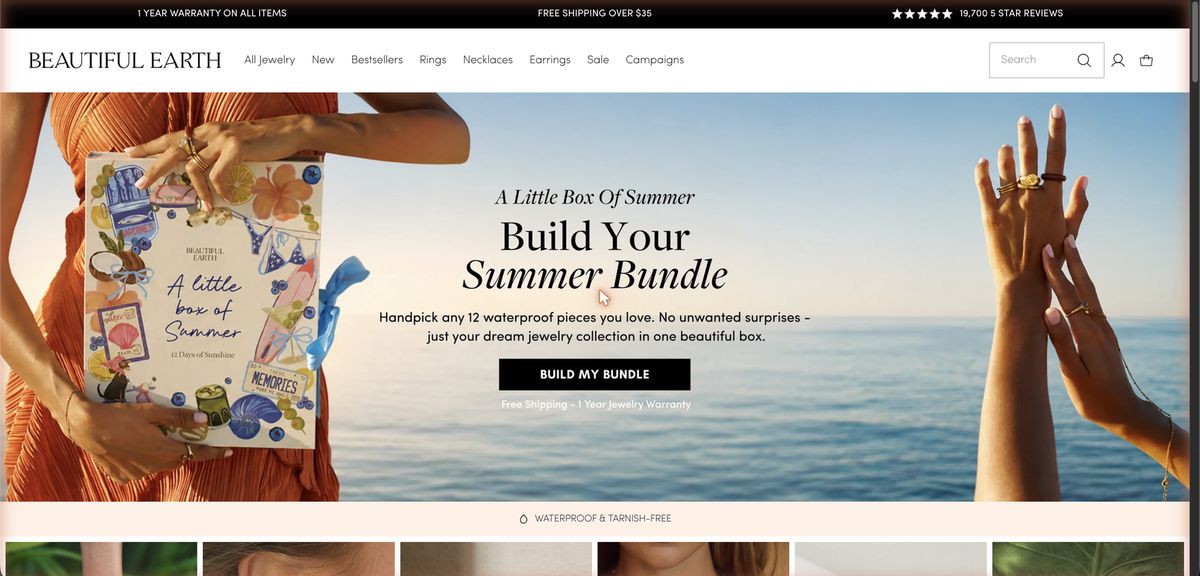 Beautiful Earth Boutique website