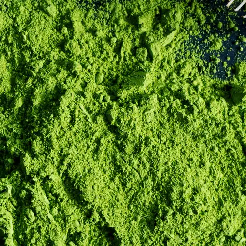 green powder on white surface