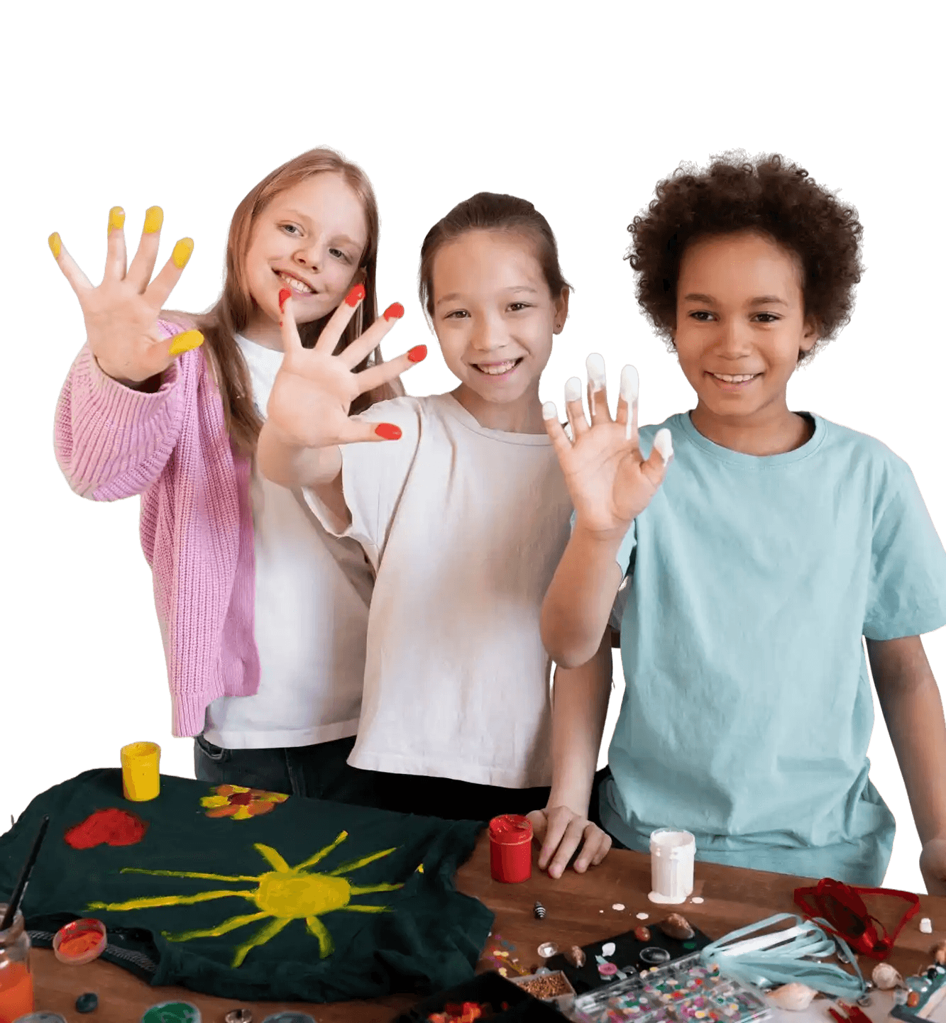 Enfant avec de la peinture