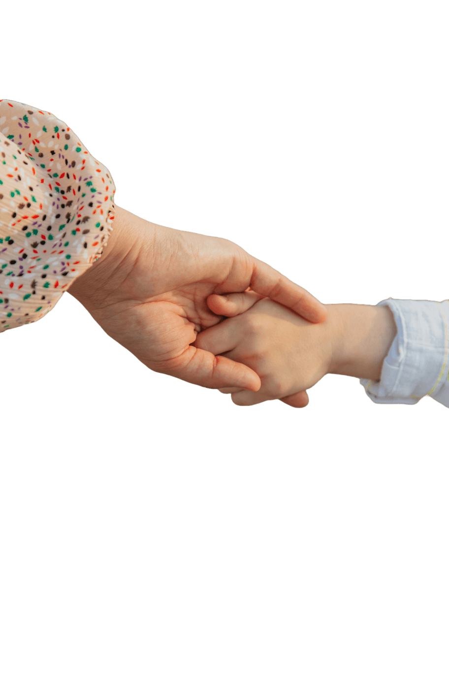 Transparent Image of Parent and Child Hand Holding