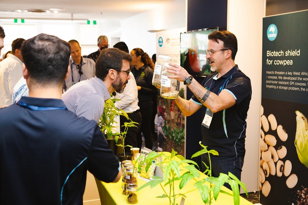 Argicultural demonstration at a stall during AgCatalyst 2024 from CSIRO