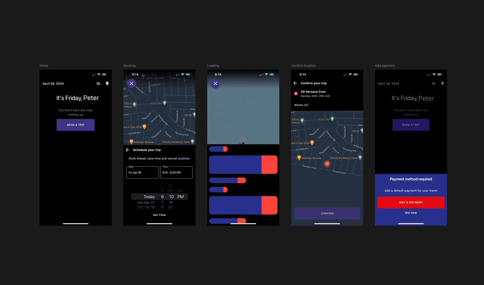 outdated mobile app screens