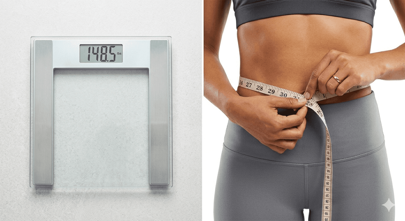 Bathroom scale vs measuring tape — the difference between weight loss and fat loss explained