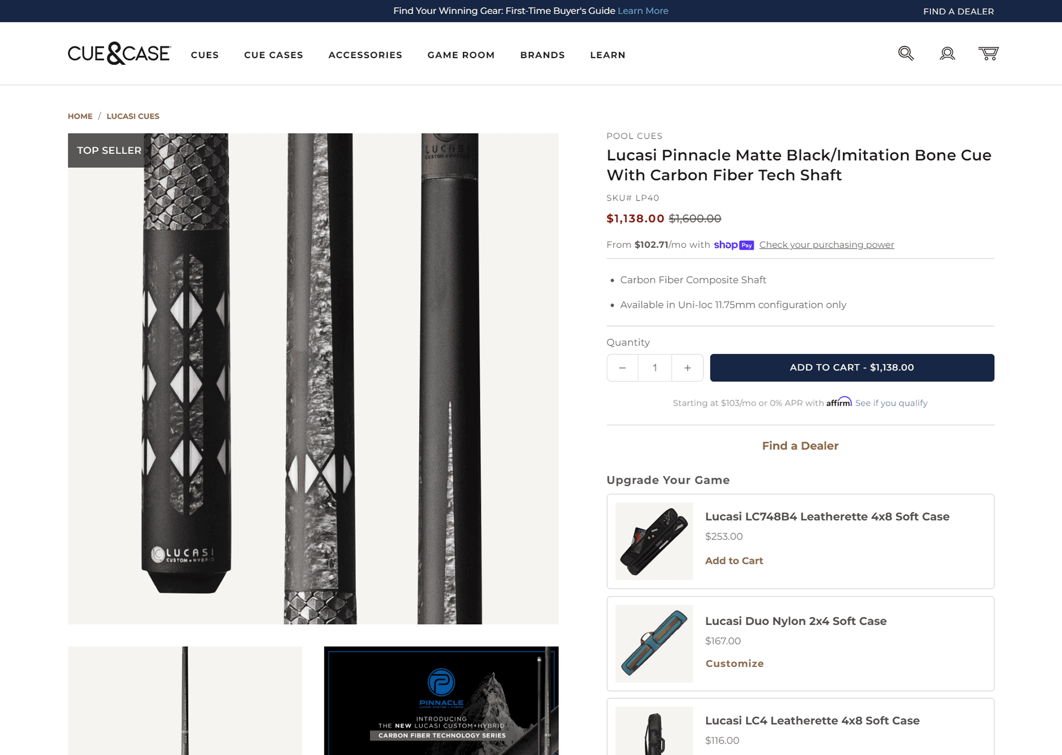 Product detail page
