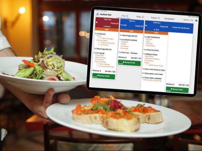 Aldelo ePay female clerk uses it at the front desk.