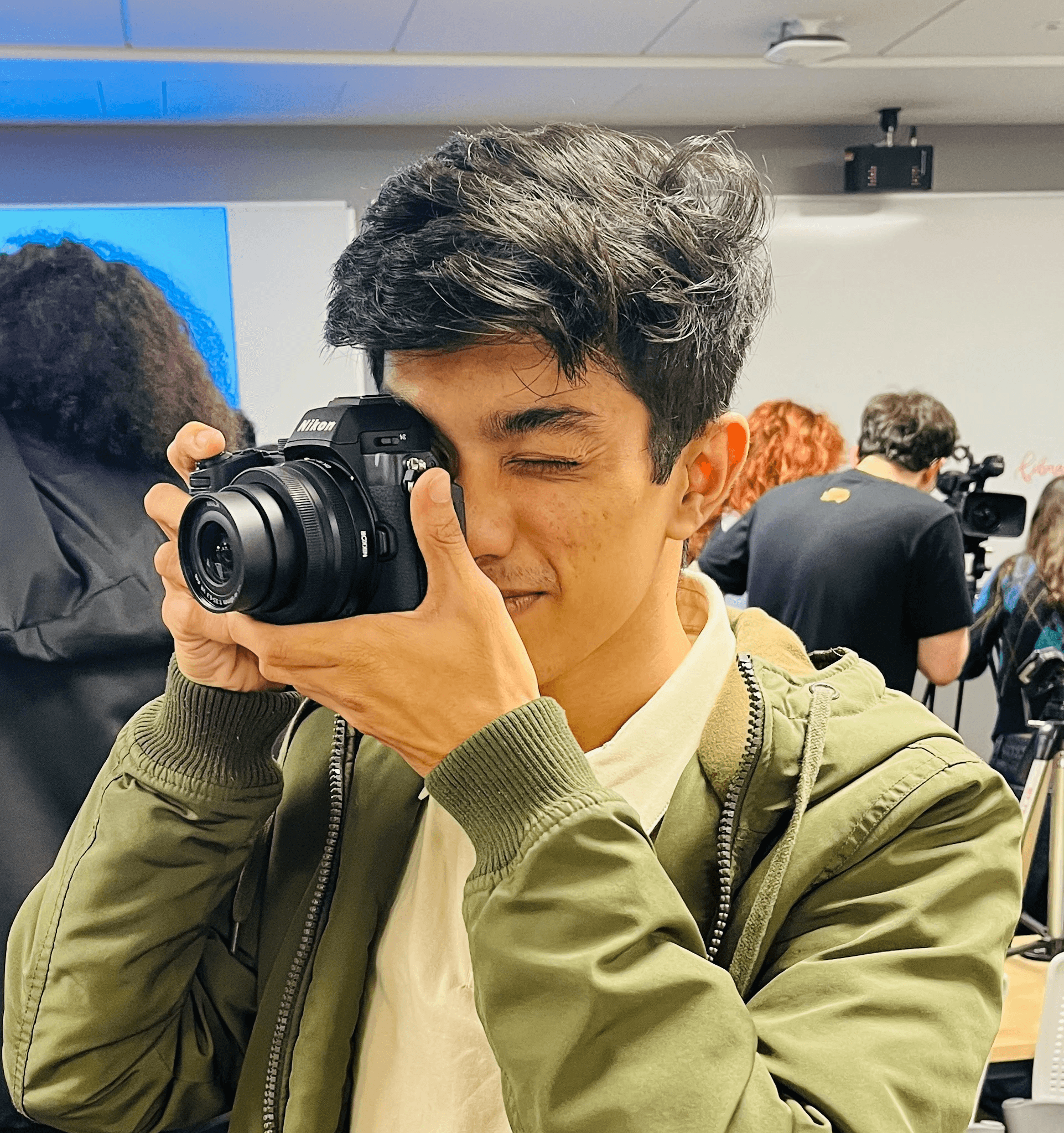 Woman with color palette