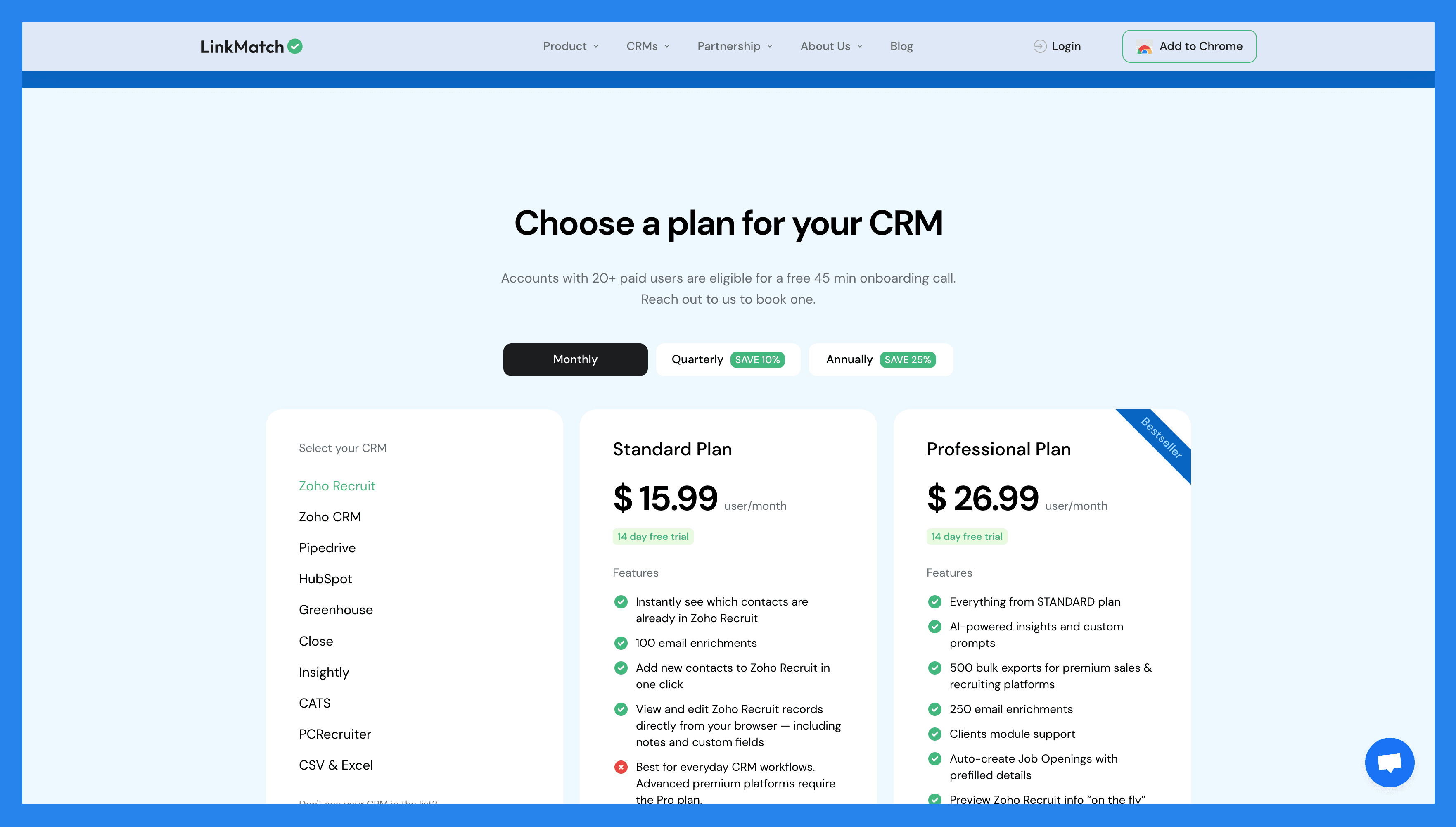 LinkMatch Pricing Plans