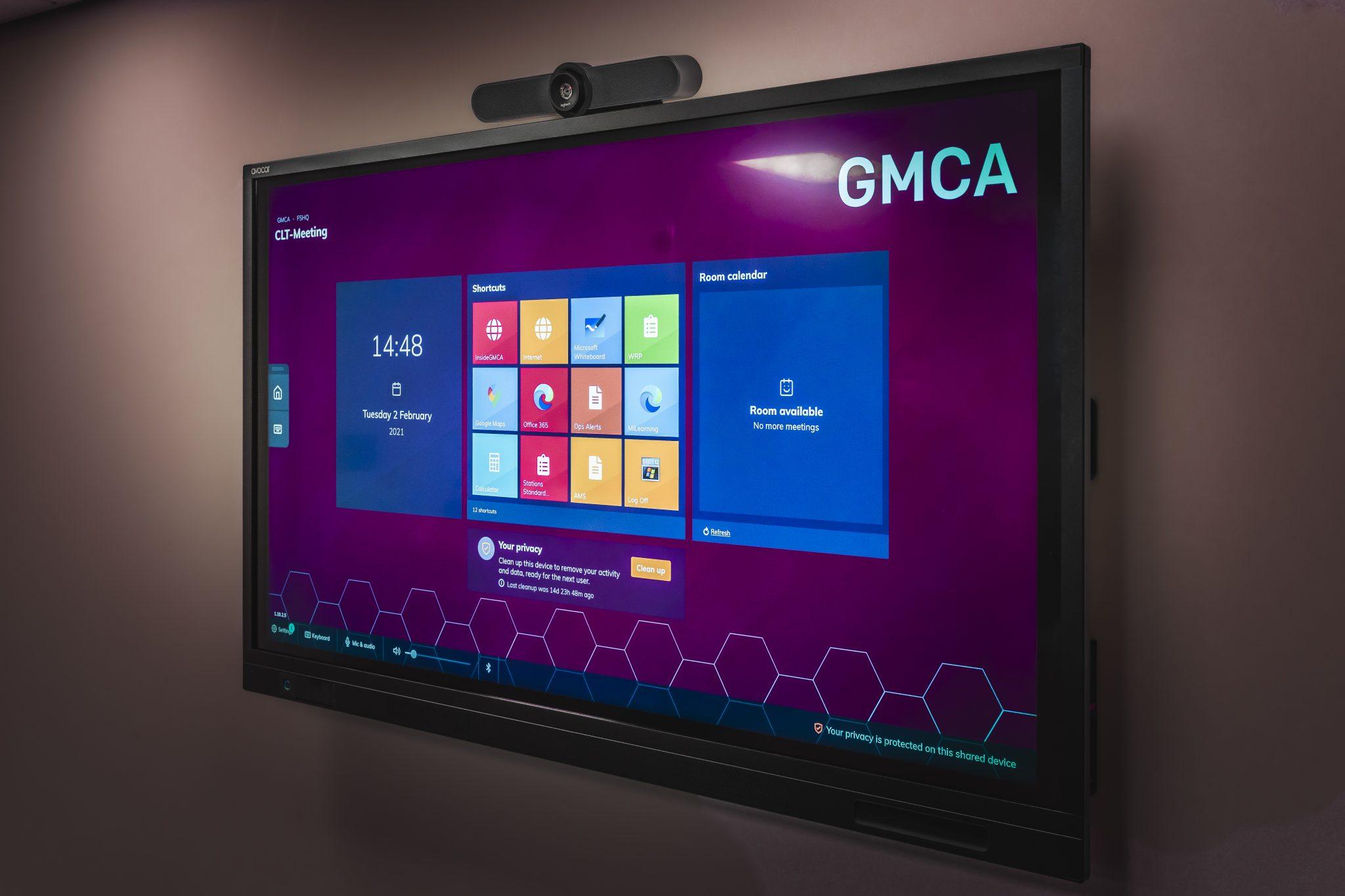 A modern energic team working productively in a well set up meeting room