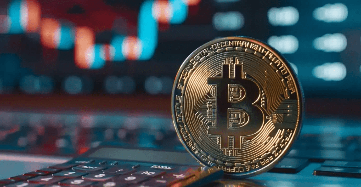 Gold Bitcoin coin on a keyboard - How to Make Money With Crypto