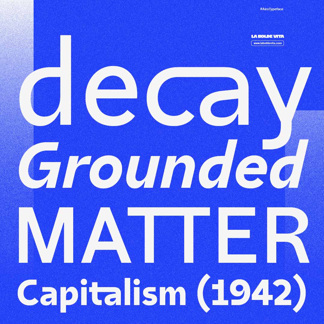 a four line type specimen with various ligatures and stylistic sets in application