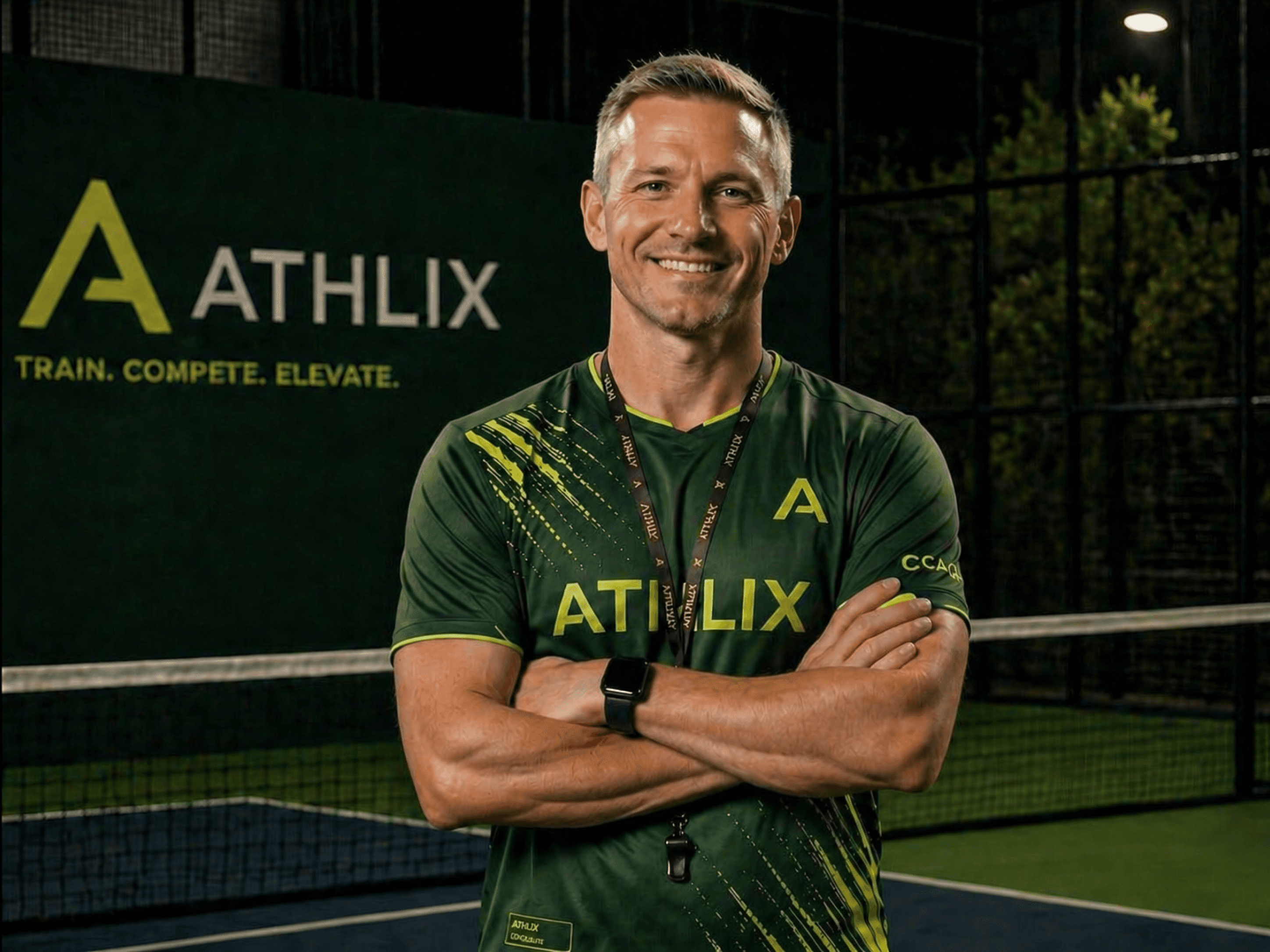 A man jumping in the air with a tennis racket