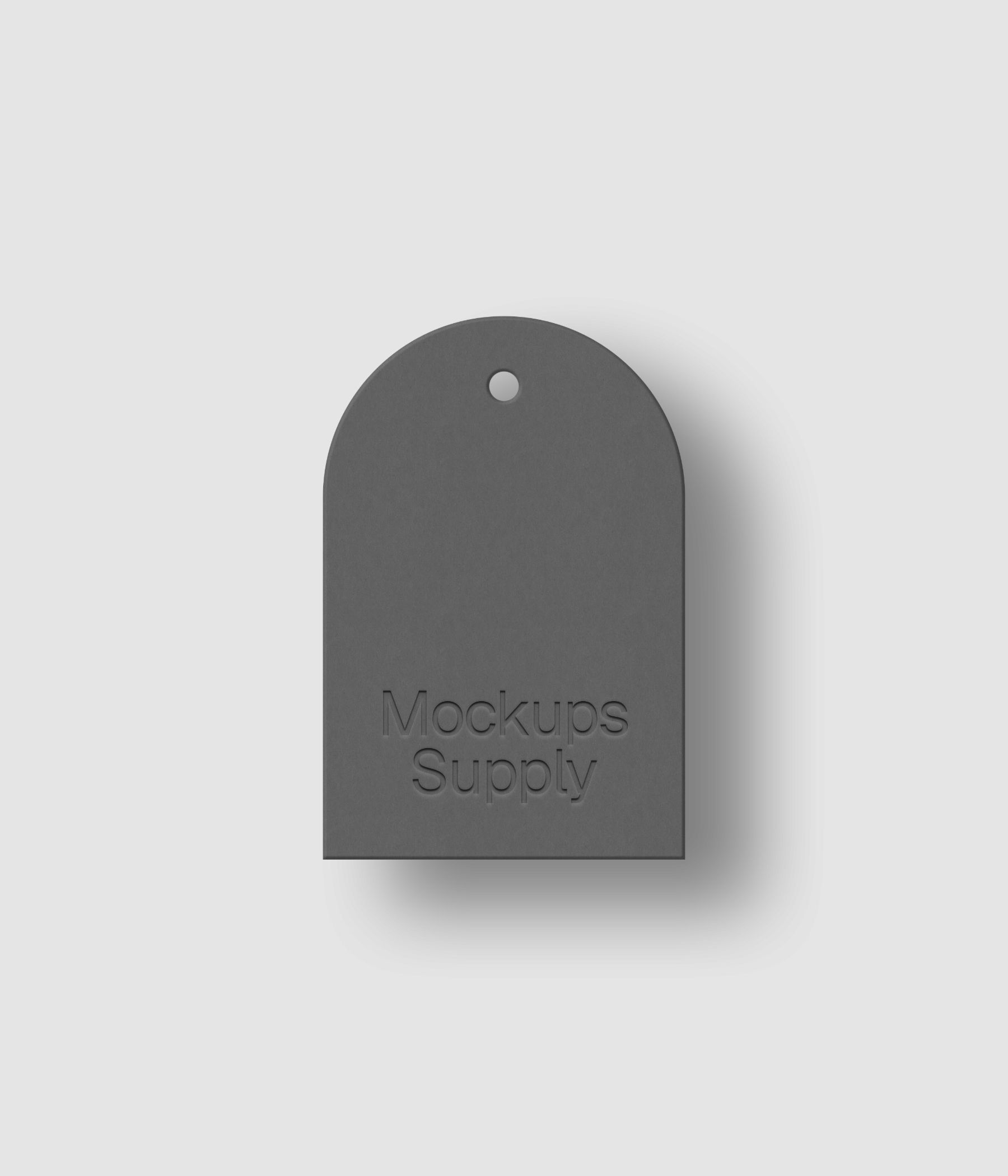 Arch hang tag mockup image download PSD