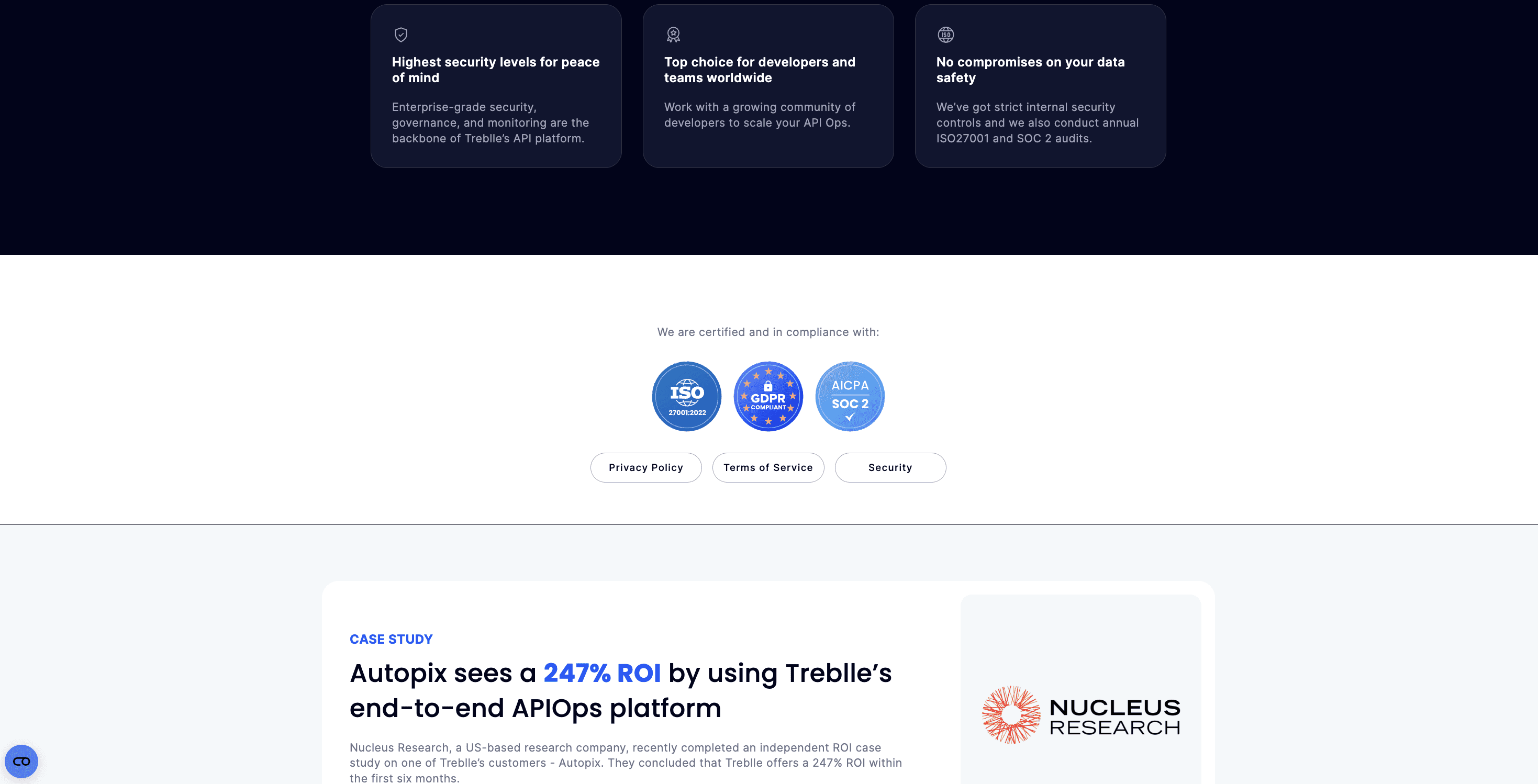 Treblle Pricing Page