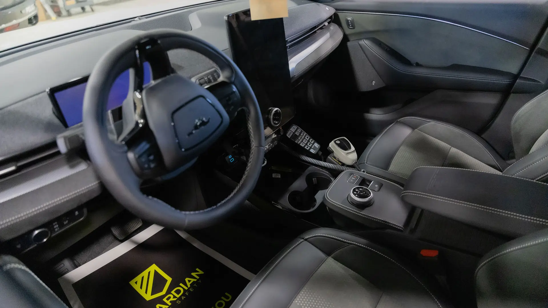 Ford Mustang Mach-E electric police vehicle upfit by Guardian Fleet Safety