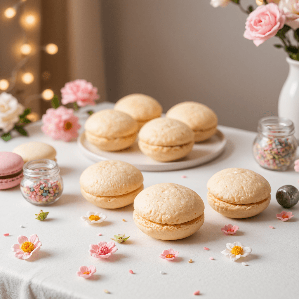 product photography of cream puffs