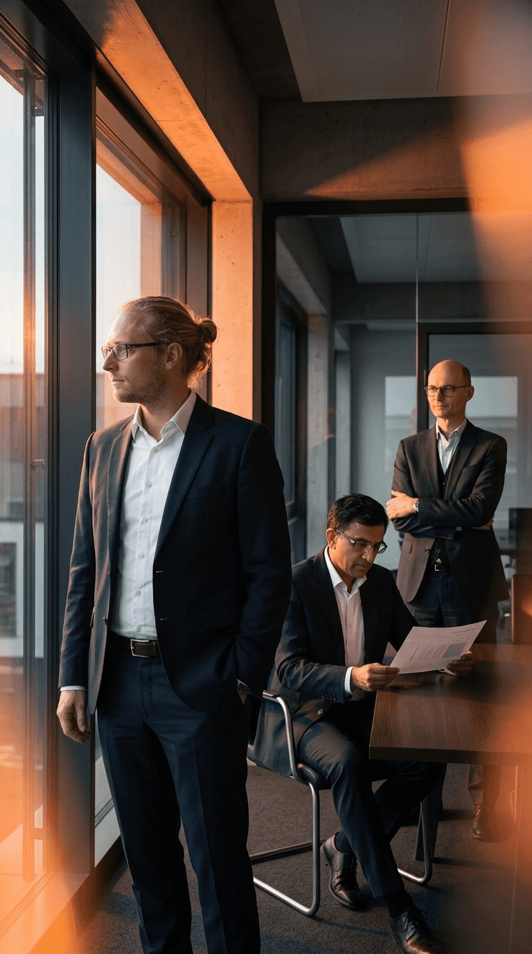 Senior-Beratungsteam im Life-Science-Bereich bei strategischer Entscheidungsfindung
