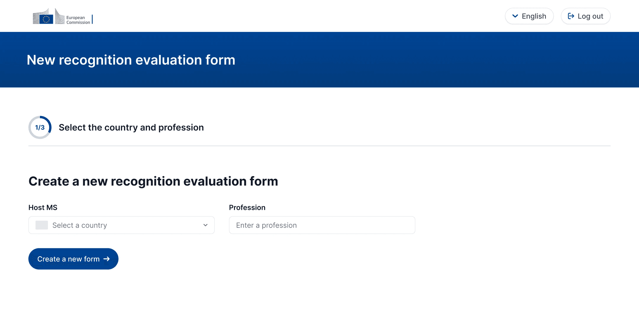 AI PoC select country and profession