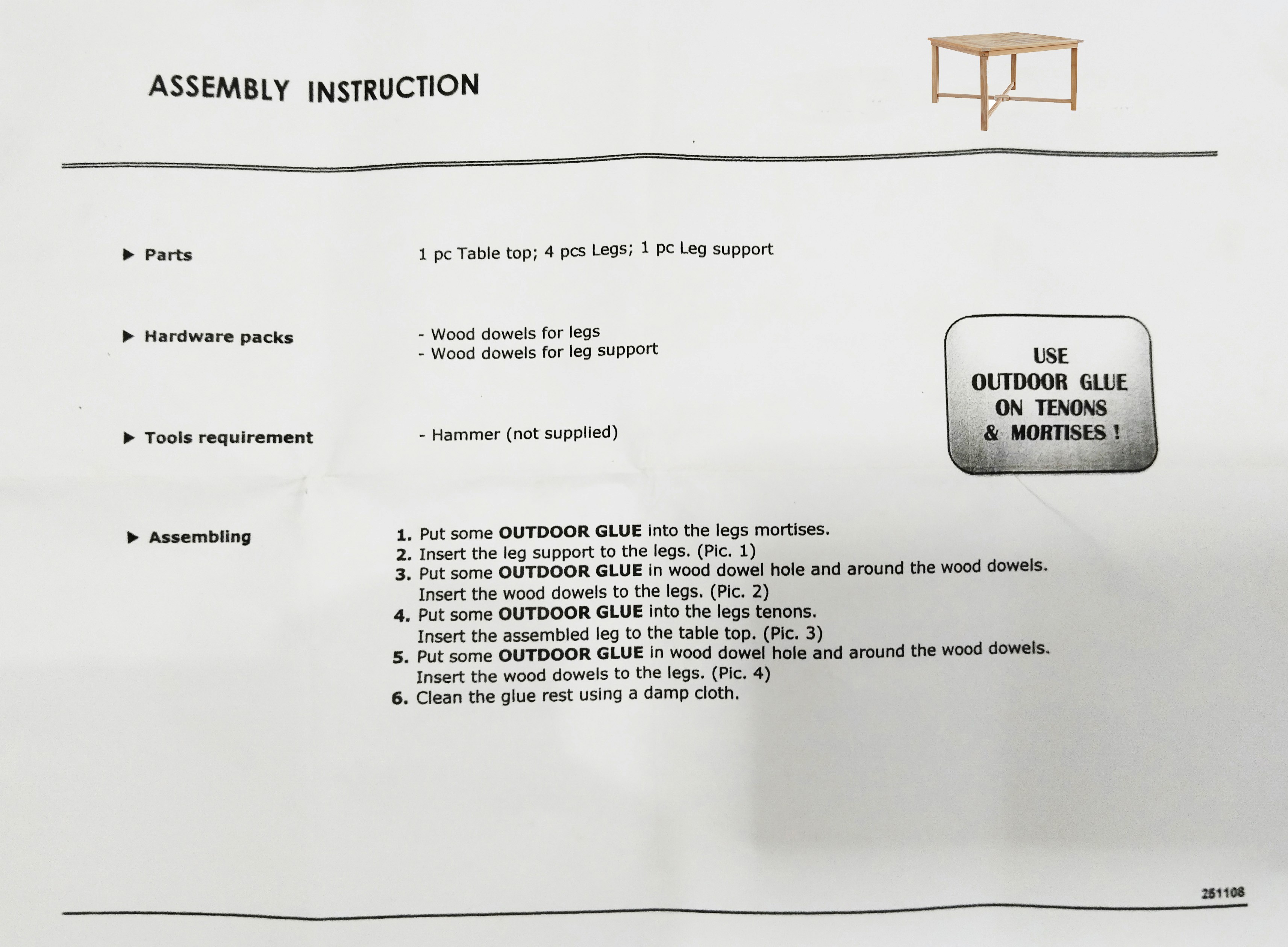 assembly instruction