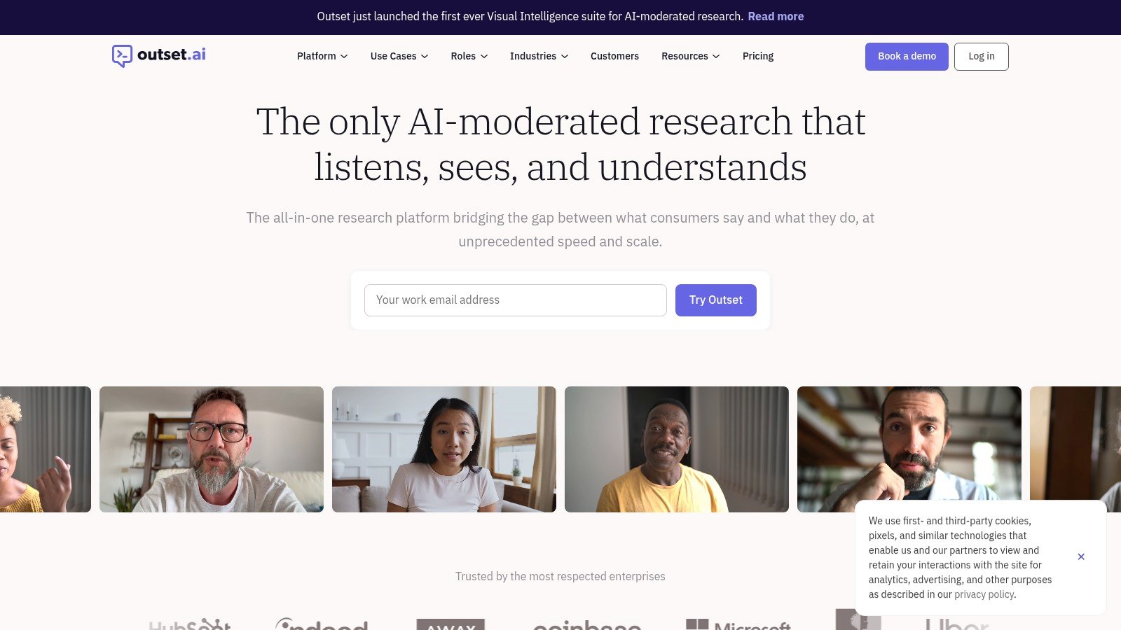 Outset homepage screenshot