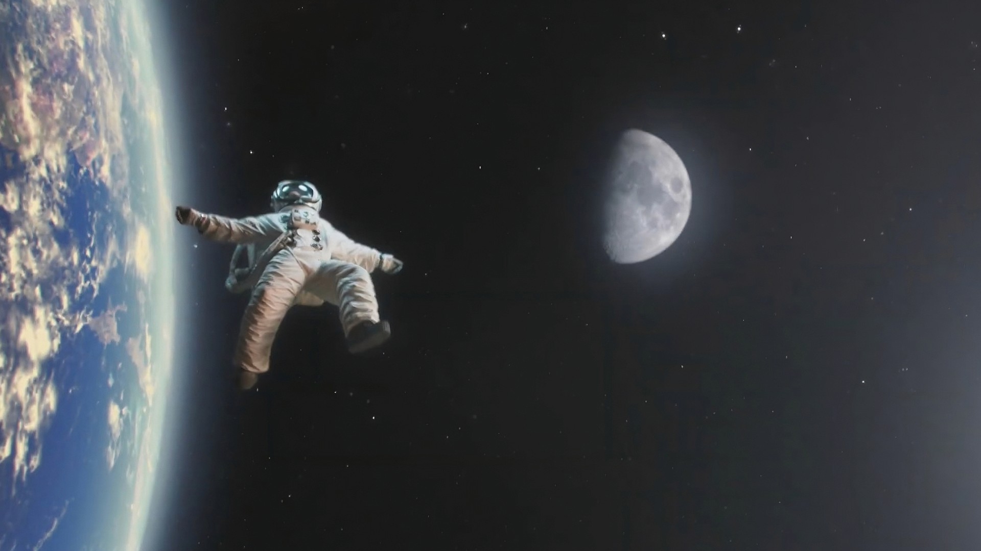 Astronaut and the moon