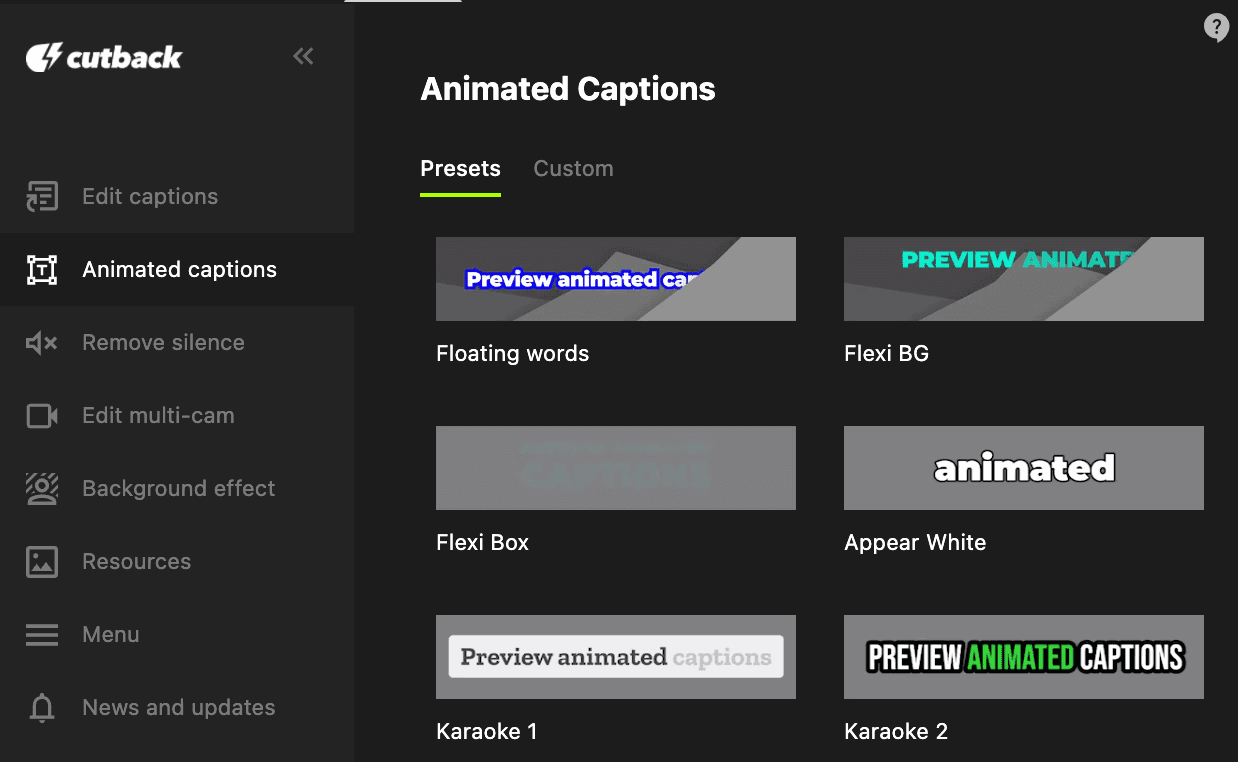 Auto caption plugin, cutback, ai video editor, automated captions, tiktok captions, short form captions, adobe premiere pro