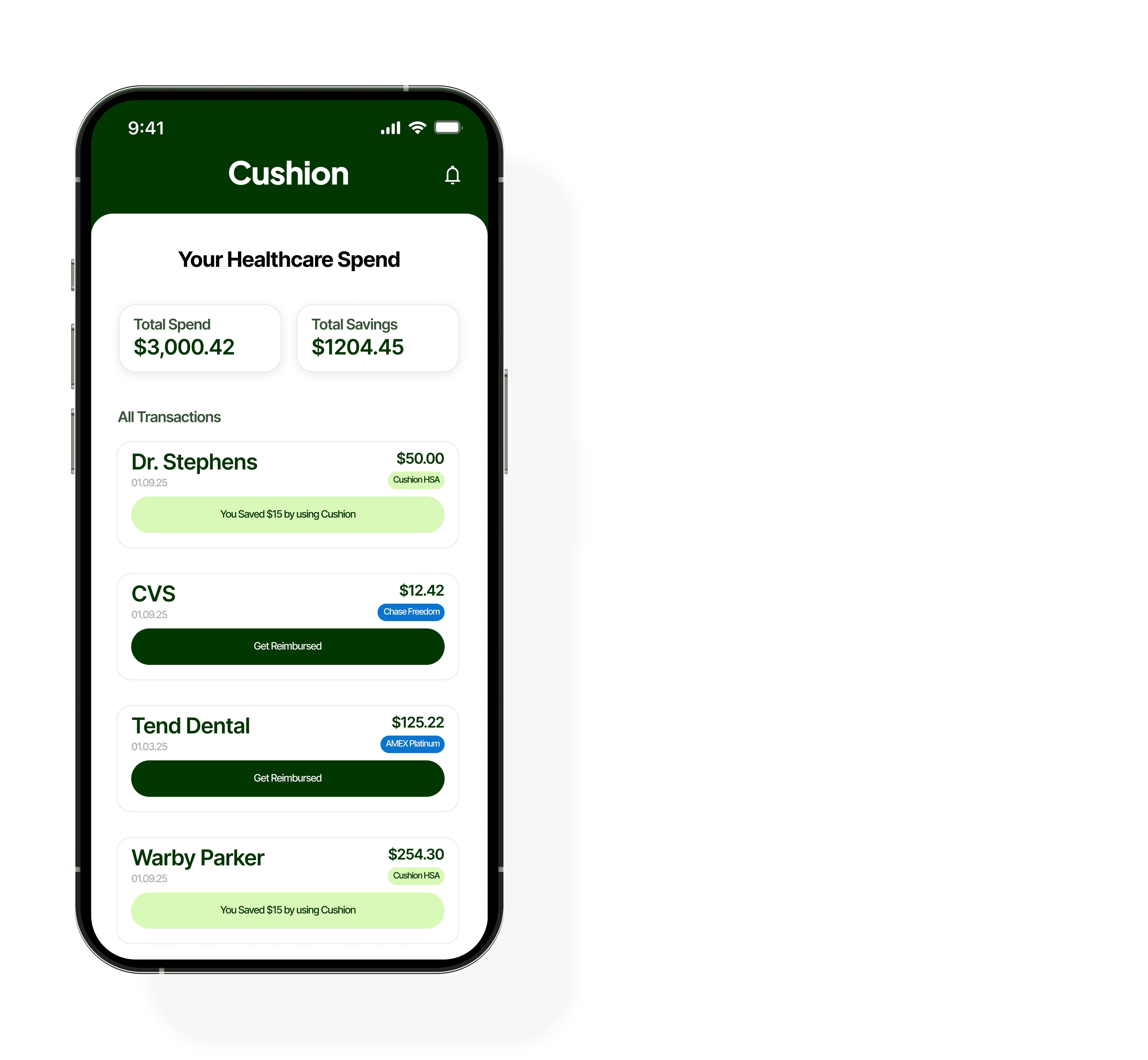 Phone mockup of the Superpower app
