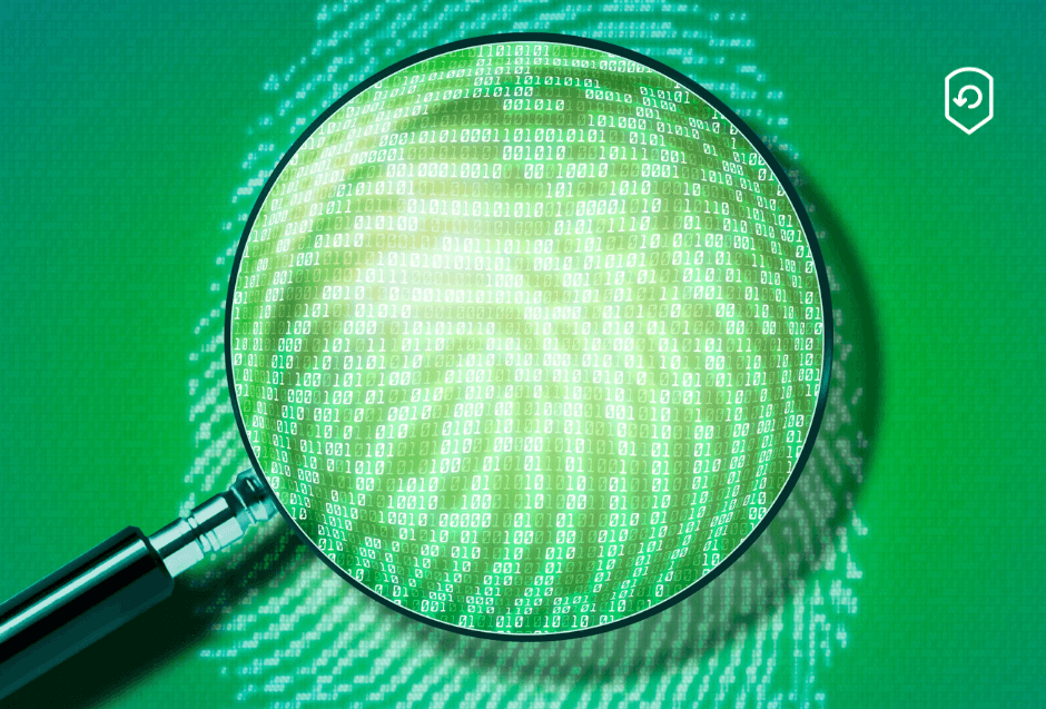 fingerprint and magnify glass