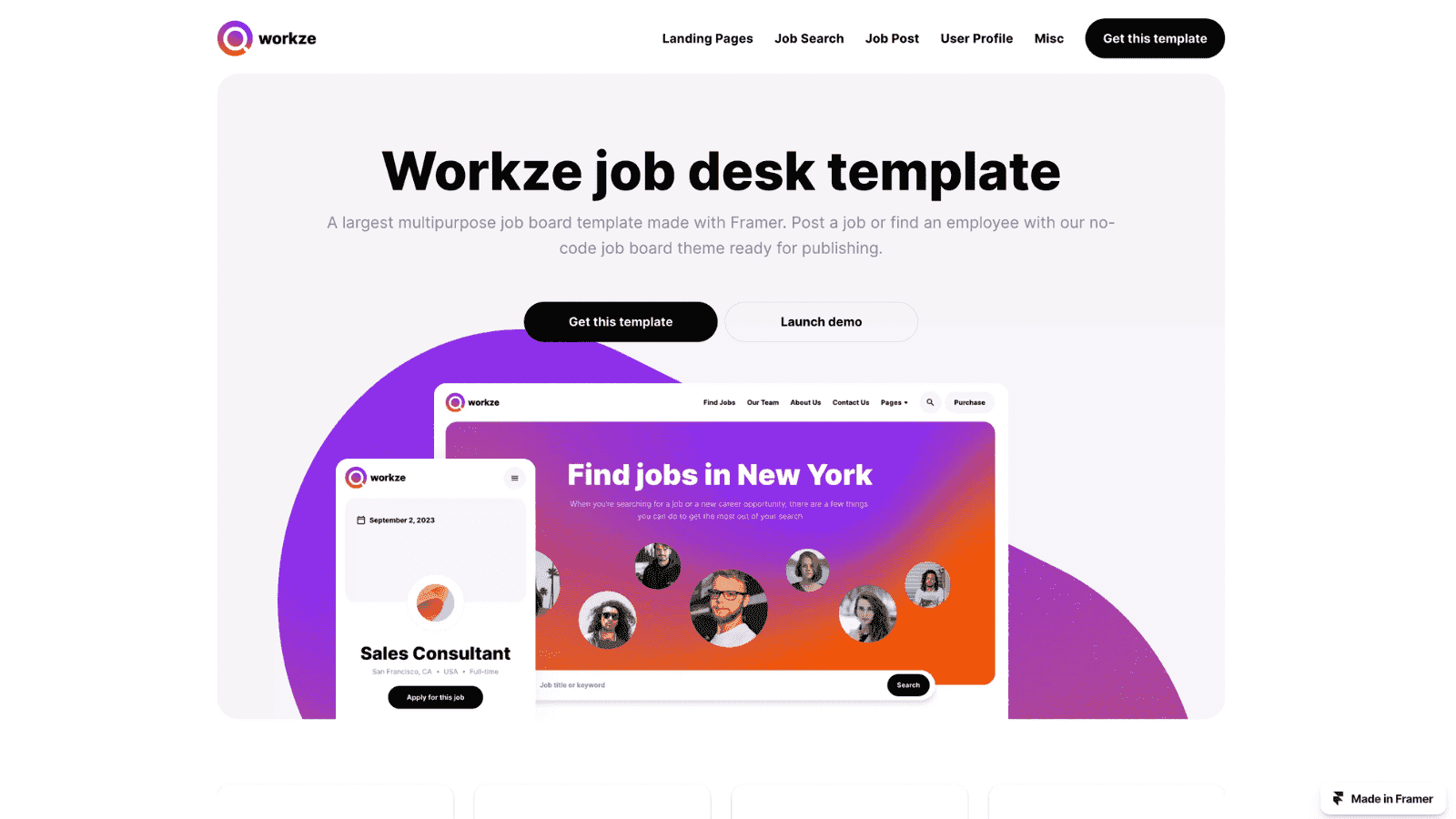 Workze Job Board template