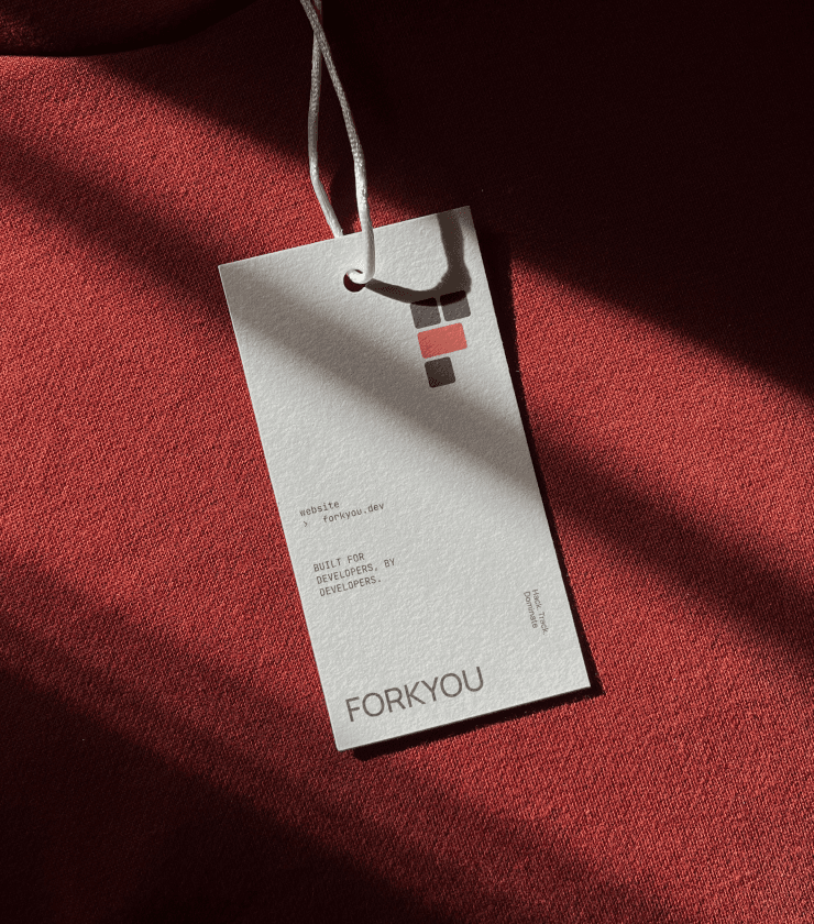 forkyou logo tag mockup