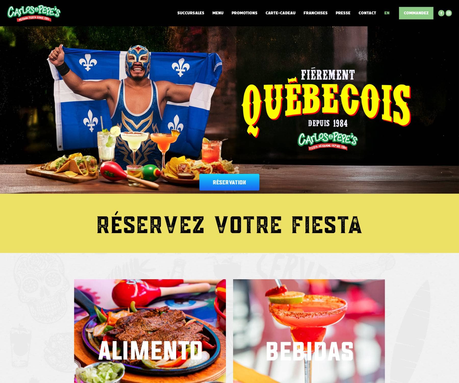 Carlos & Pepe's website screenshot