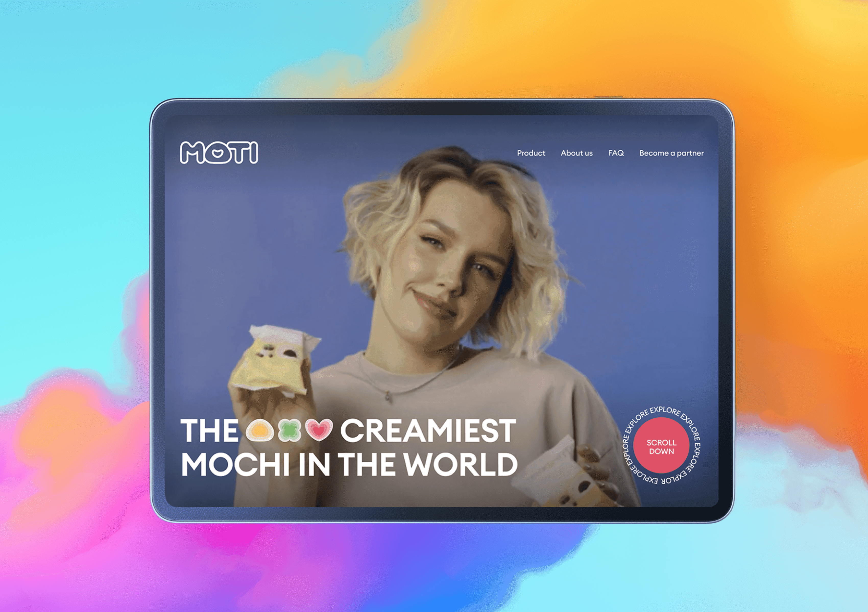 Static cover image for Moti website — minimalist layout and clean visual composition built in Framer.