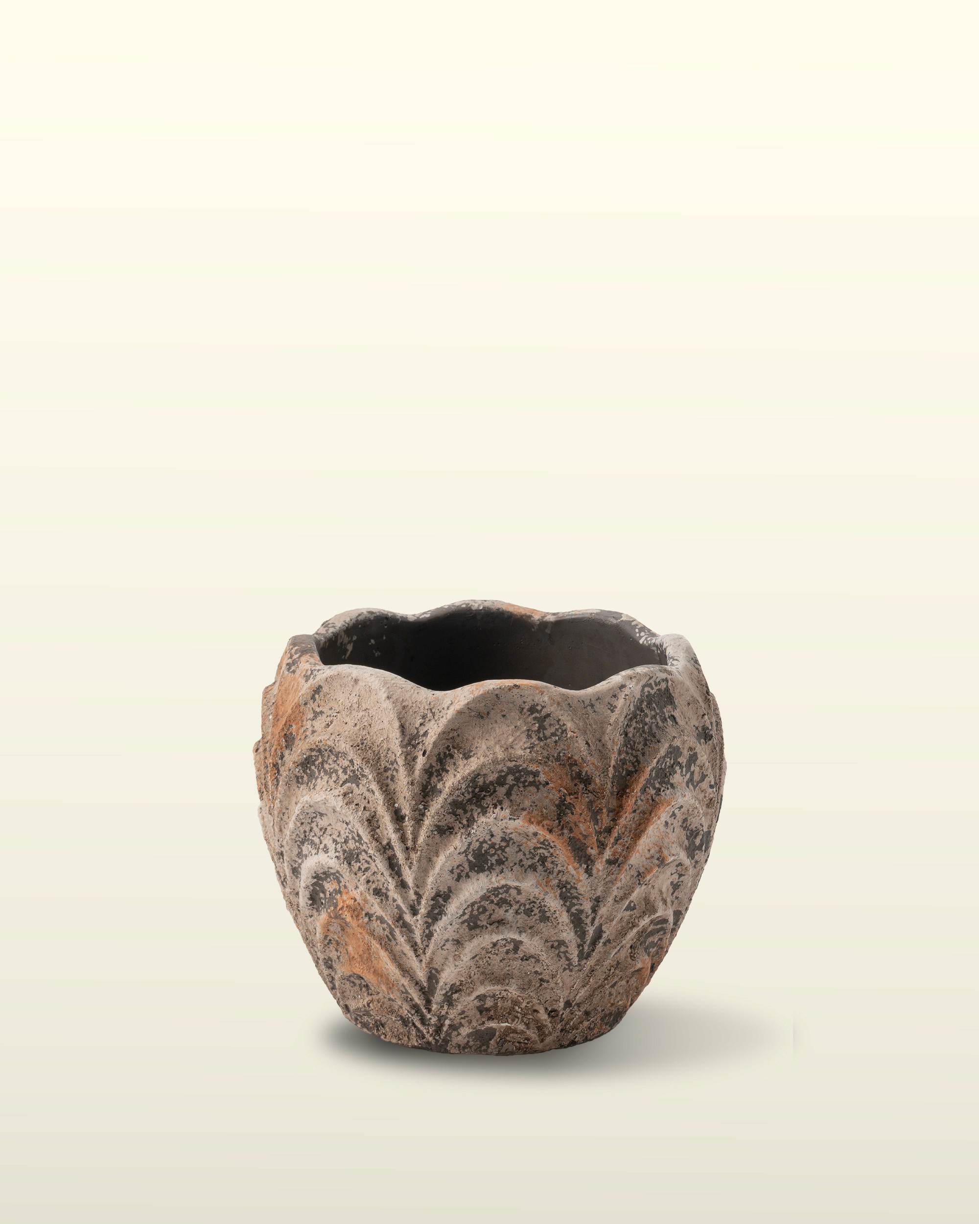 حوض صغير بني فاتح — 19.5×19.5×16 سم — البيت الأخضر