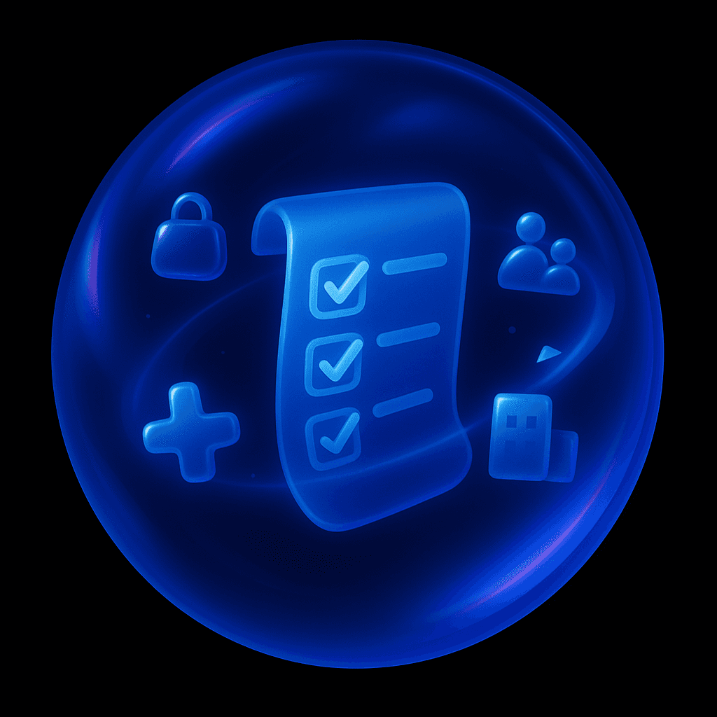 Document with a checklist in 3D image.