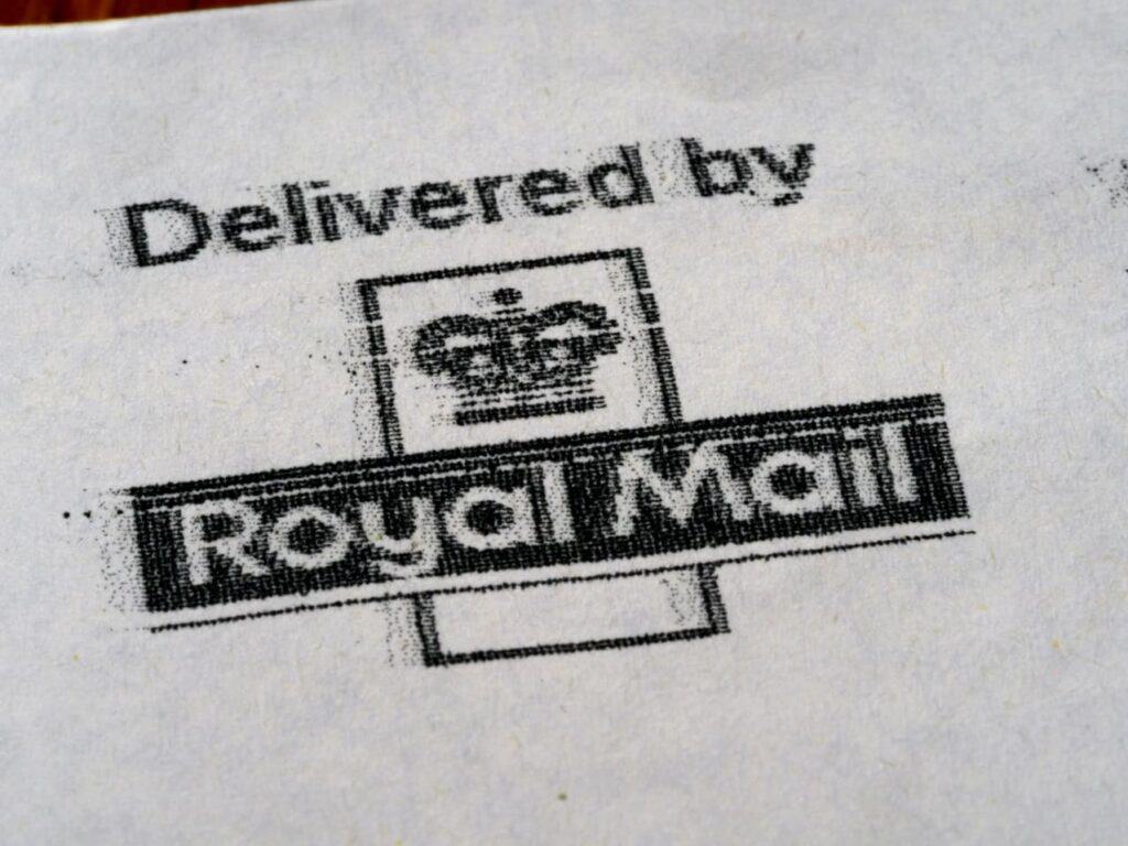 Royal Mail shipping stamped