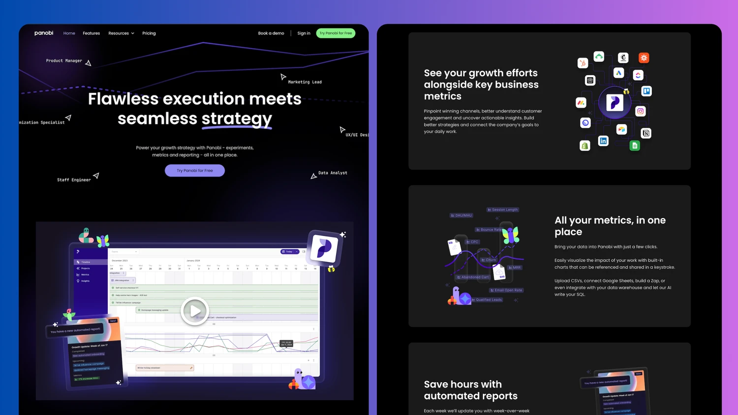 Starup website and landing page design by a Vancouver based web designer Brittany Taylor 