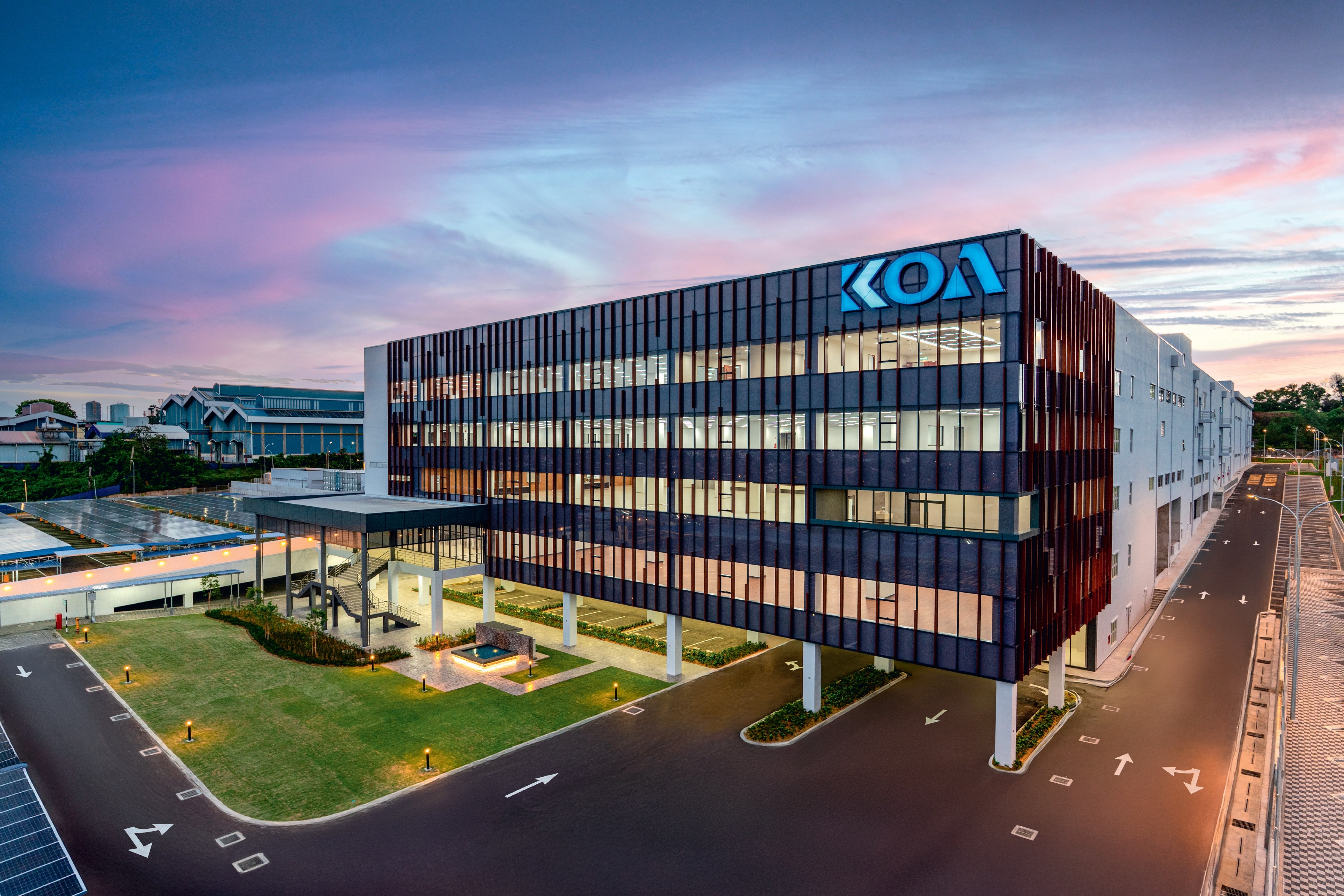 Exterior view of Koa Denko Factory & Office project by Asima Architects