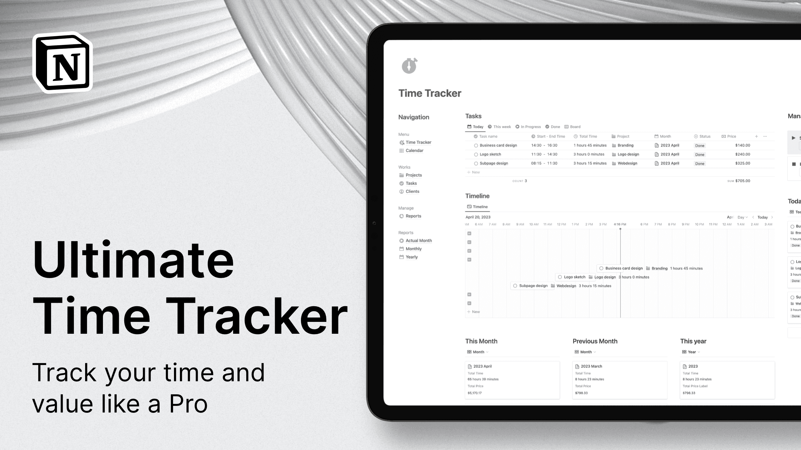 Notion Ultimate Time Tracker Template