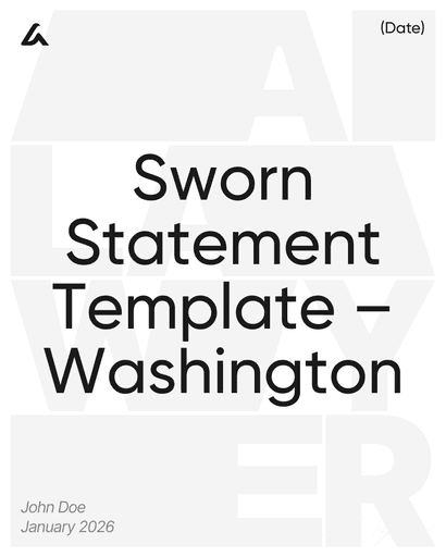 Sworn Statement Template – Washington