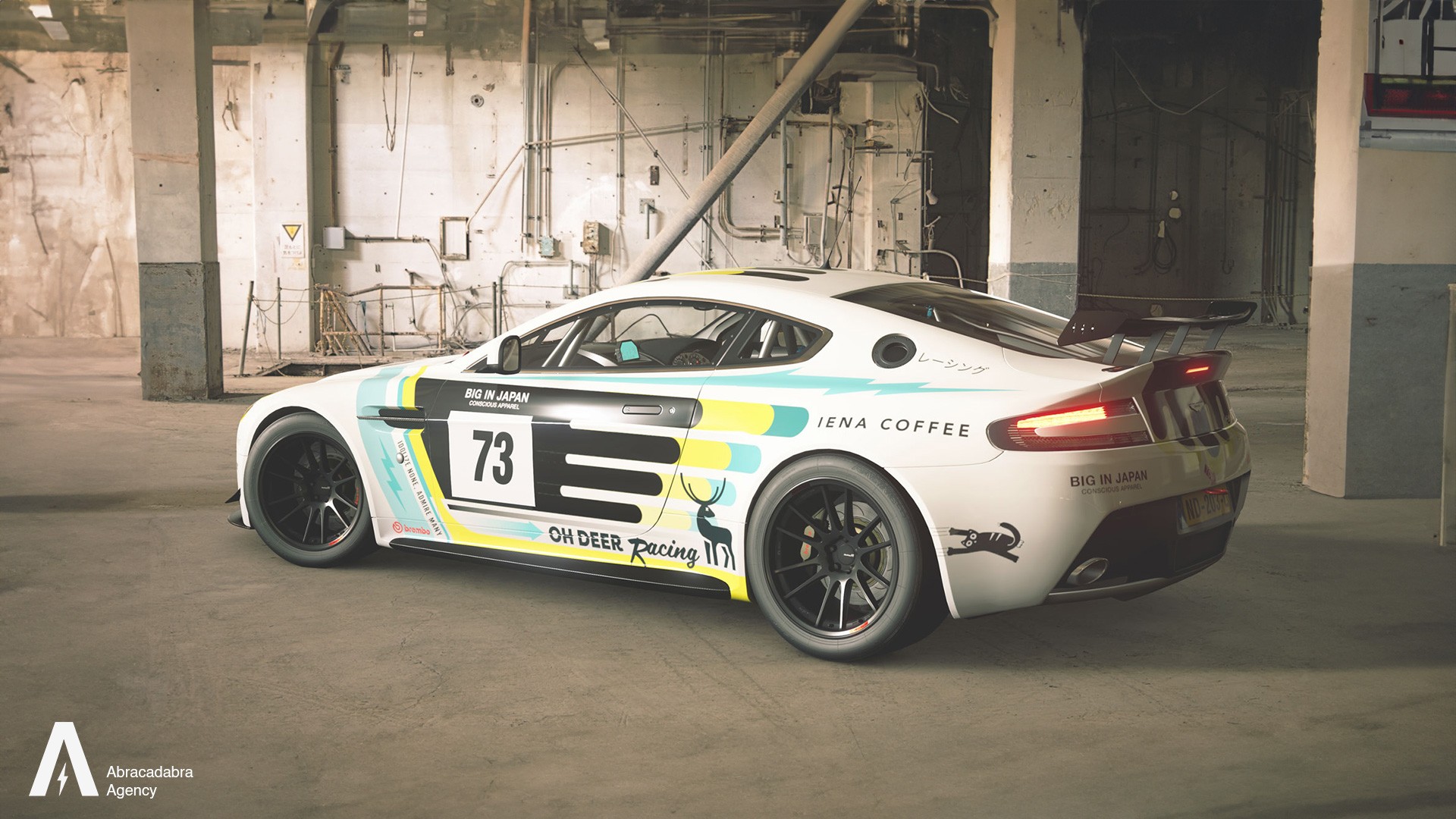 Aston Martin gt4 with custom livery 