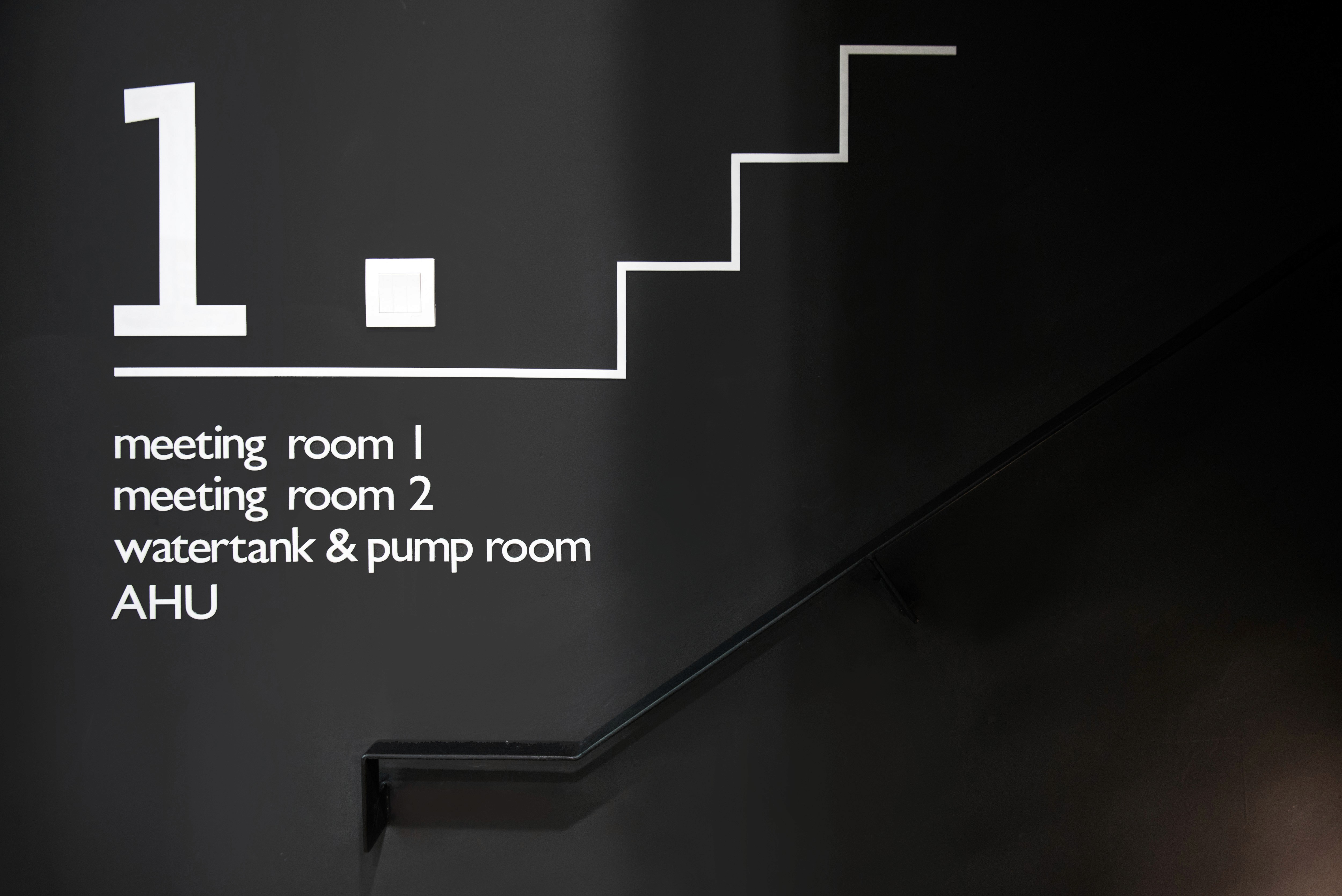 Signage details at MPSJ Town Hall USJ7 project by Asima Architectsl view of Courtyard by MPSJ Town Hall USJ7 project by Asima Architects