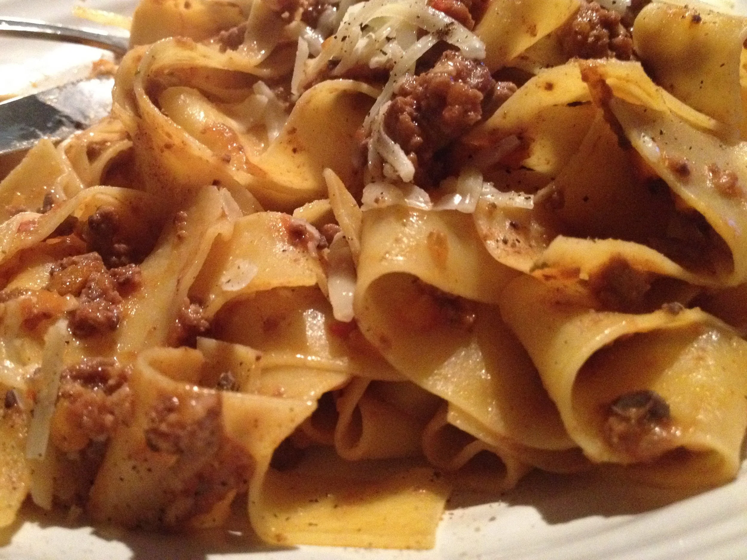 Bolognese pasta dish
